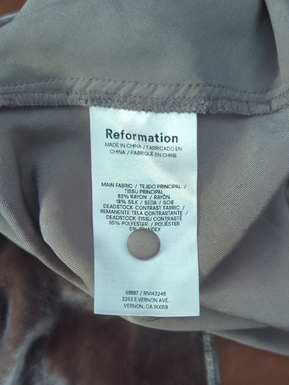 Reformation Jeany Velvet Dress In Magnetic - Picture 10 of 11